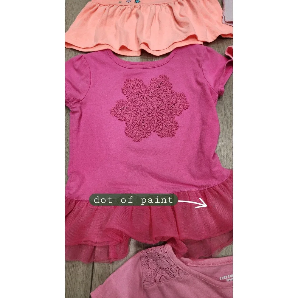 Girls 4T Short Sleeve Shirt Bundle 8pc Gap Carters Unicorn Birthday Pink‎ Purple